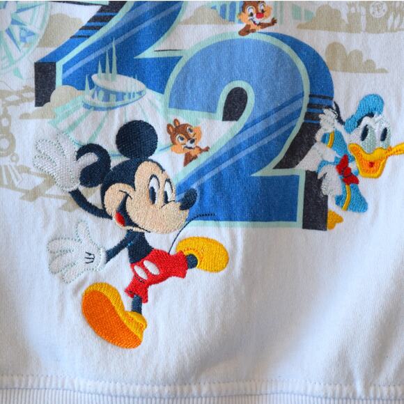 Disneyland Resort 2022 Celebration Women's White Full Zip Up Hoodie Small - Picture 8 of 8
